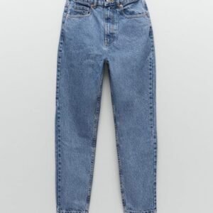Classic Blue High-Waist Denim Jeans